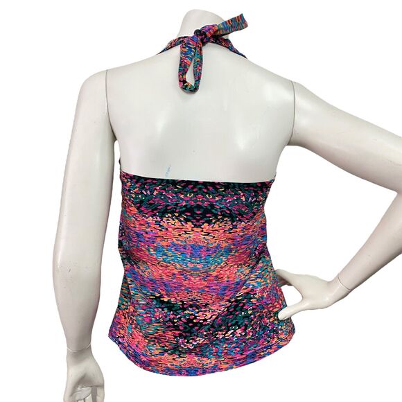 Assets by Sara Blakely Women's Large Ruffle Halter Tankini Swim Top - Picture 8 of 8
